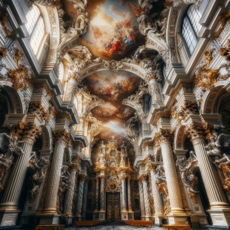 L'architecture baroque italienne, avec l'œuvre de Bernini à Rome, illustrant l'exubérance et la grandeur artistique