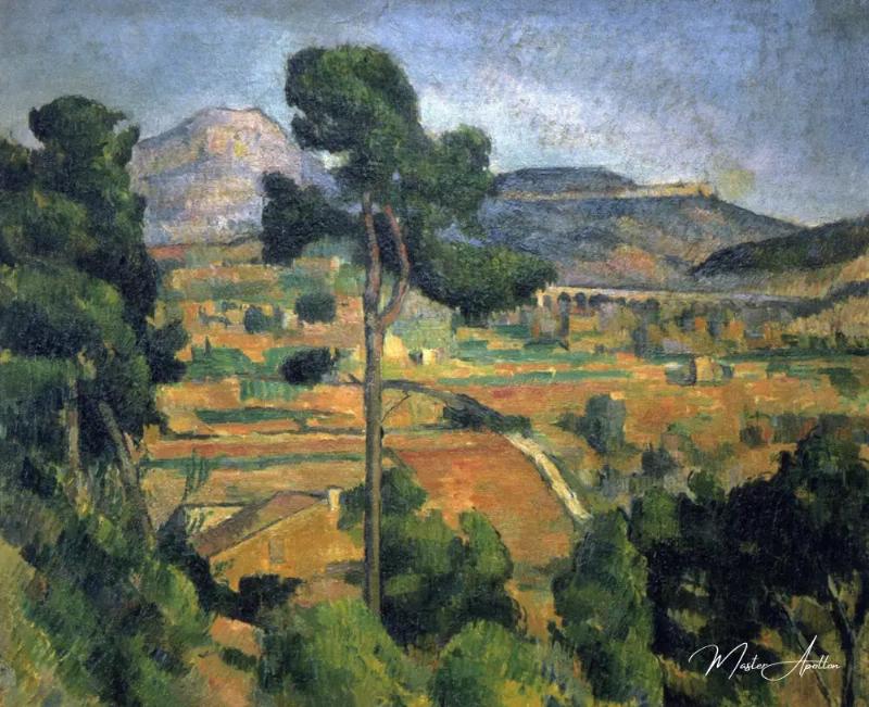 La Montagne Sainte-Victoire de Cézanne, illustrant la structure et la forme post-impressionnistes.