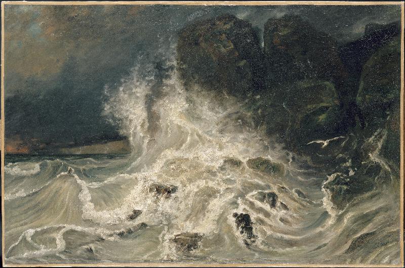 Ciel de tempête dramatique dans un tableau peinture ciel romantique français