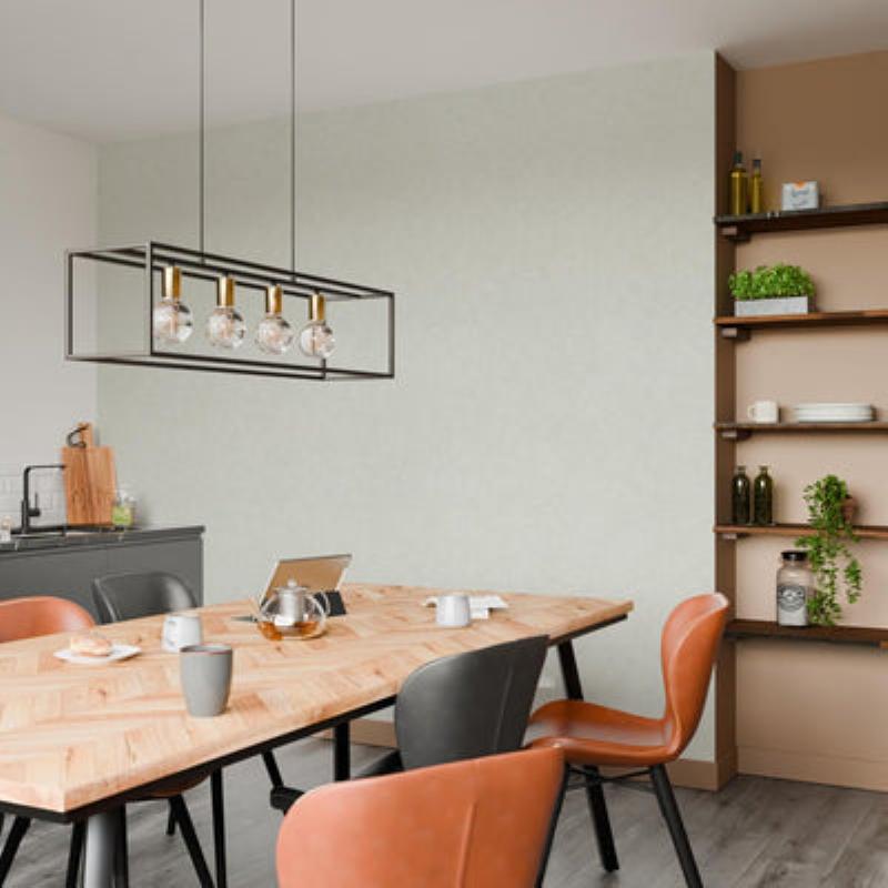 Combinaison de couleurs et textures avec la peinture gris béton dans un intérieur moderne