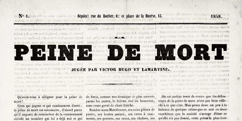 Représentation visuelle des thèmes de justice, d'humanité et de littérature dans l'œuvre de Victor Hugo Le Dernier Jour d'un Condamné