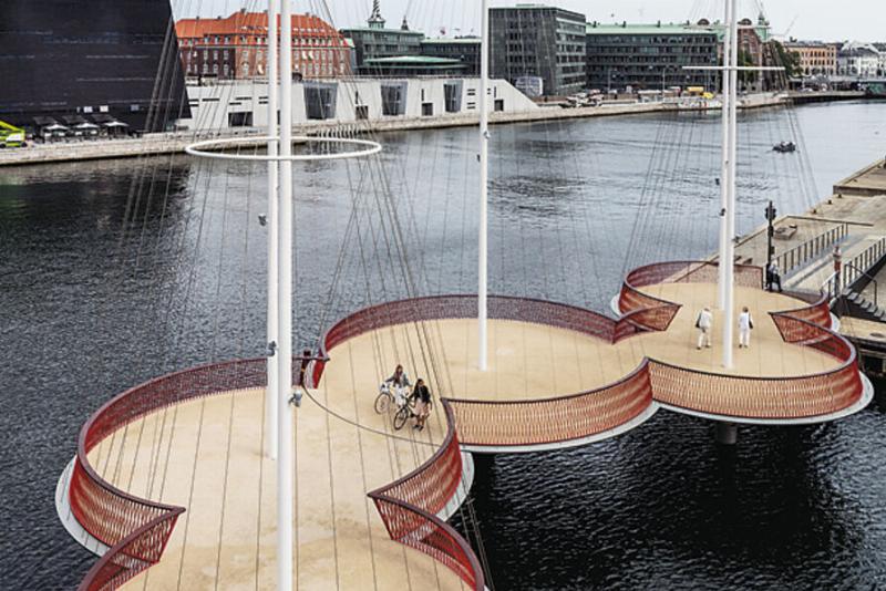 Le Pont du Cercle (Cirkelbroen) d'Olafur Eliasson à Copenhague