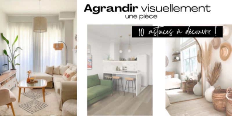 Une pièce lumineuse et spacieuse avec des murs peints dans une couleur claire, illustrant l'effet d'agrandissement visuel