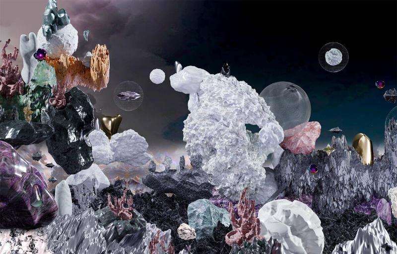 Créations inspirées de la France avec de la peinture gonflante, motifs floraux et architecturaux