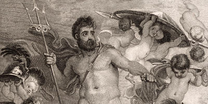 Ulysse aveuglant Polyphème, scène épique et héroïque en peinture