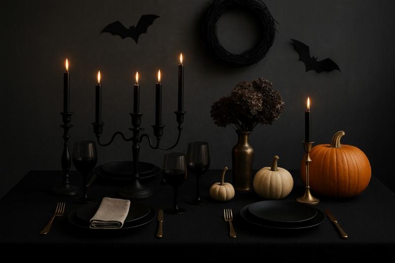 Décoration intérieure élégante avec des bougies peintes, ambiance française raffinée