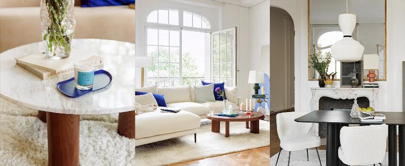 Décoration intérieure d'un appartement moderne parisien avec touches classiques