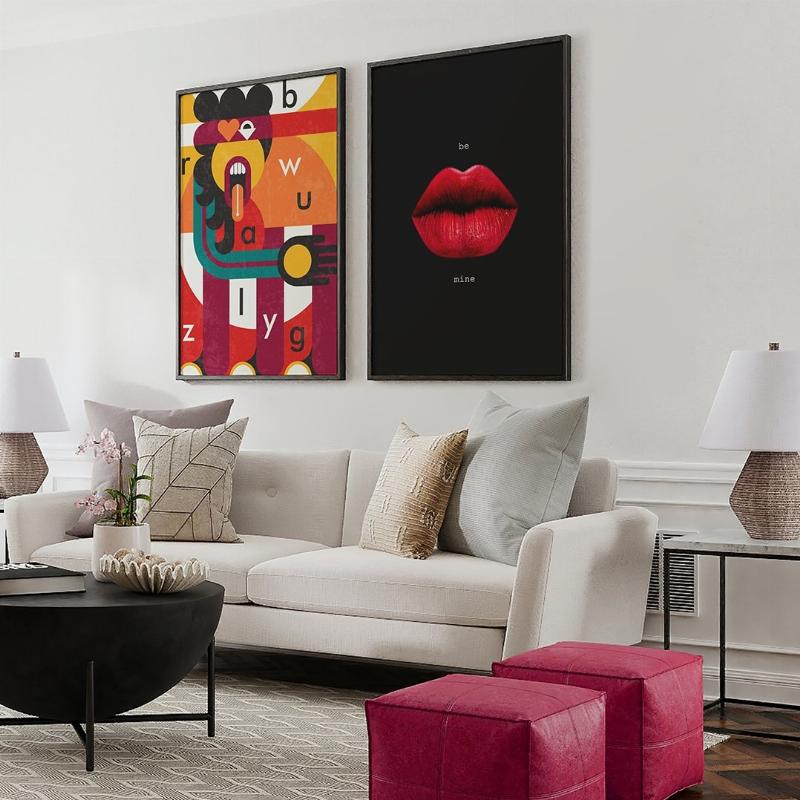 Décoration intérieure de salon avec nuances de couleurs et harmonie