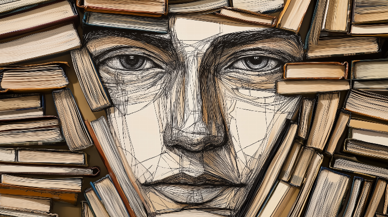 Détails de la composition du visage de Giuseppe Arcimboldo L'Été, montrant des fruits et légumes entrelacés