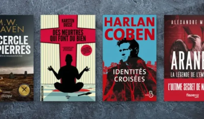 Une écrivaine contemporaine française dans une bibliothèque parisienne, entourée de livres, cherchant l'inspiration et développant ses idées pour ses prochains récits.