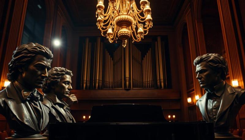 Élégance d'une scène de ballet romantique sur une musique de valse classique