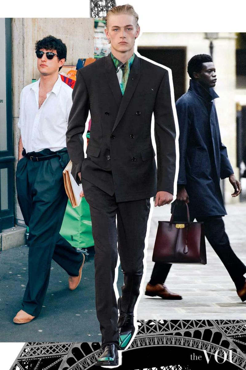 Une femme parisienne élégante avec une tenue classique, un foulard en soie et un sac chic, incarnant l'art de s'habiller