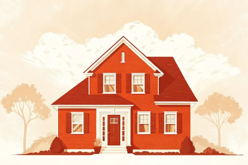 Façade d'une maison française rénovée avec peinture acrylique et couleurs harmonieuses