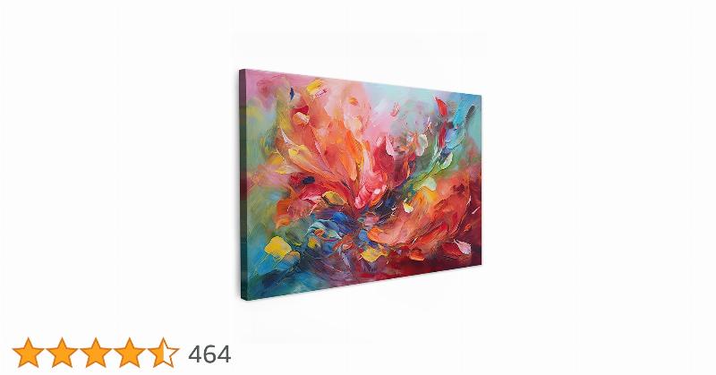 Intérieur d'une galerie d'art française moderne présentant des peintures abstraites acryliques vibrantes sur de grands murs blancs