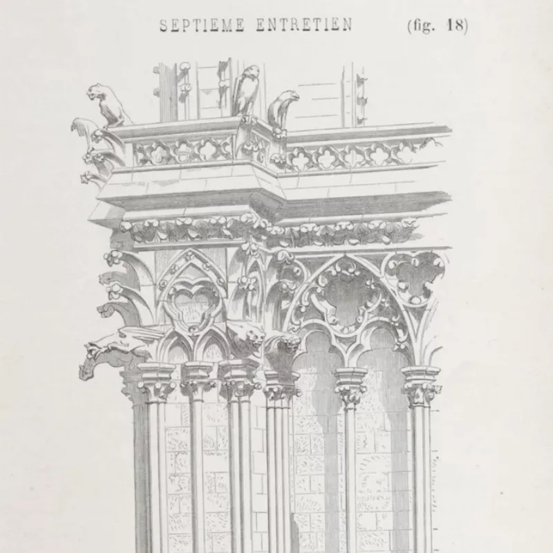 Gargouille de Notre-Dame de Paris sculptée, représentant une créature fantastique du symbolisme médiéval