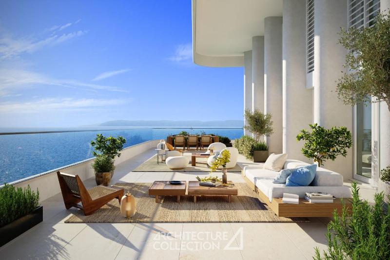 Une habitation moderne dans une ville française, inspirée des principes de Le Corbusier, avec des lignes épurées et des espaces verts intégrés