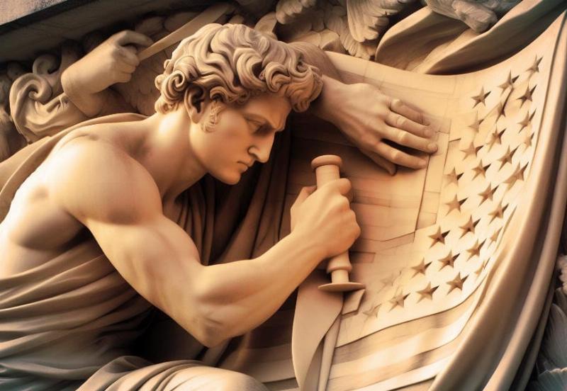 Haut-relief puissant et dynamique de François Rude sur l'Arc de Triomphe, La Marseillaise, avec des figures en mouvement