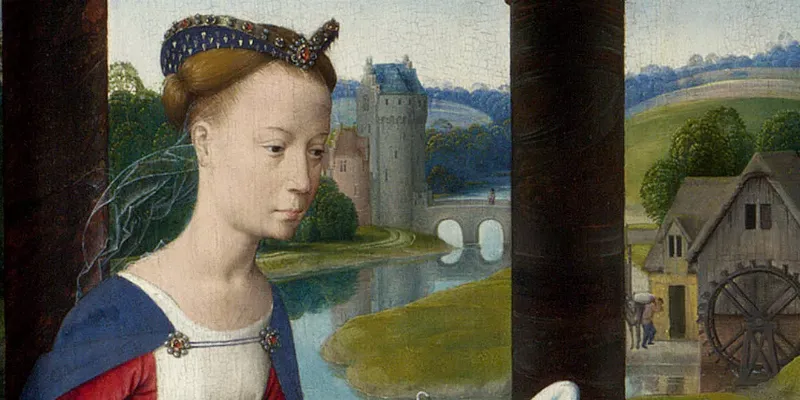 L'Adoration des Mages de Hugo van der Goes, une scène de dévotion et de splendeur détaillée.