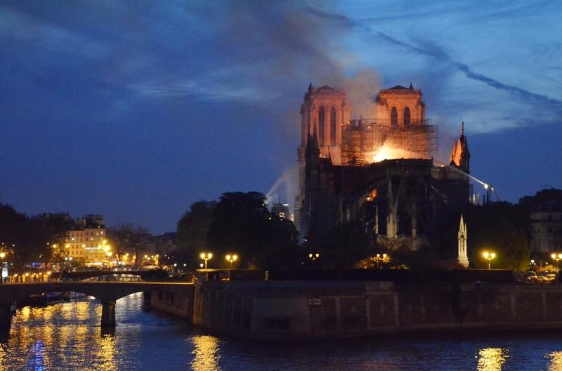 L'incendie de Notre Dame de Paris en avril 2019