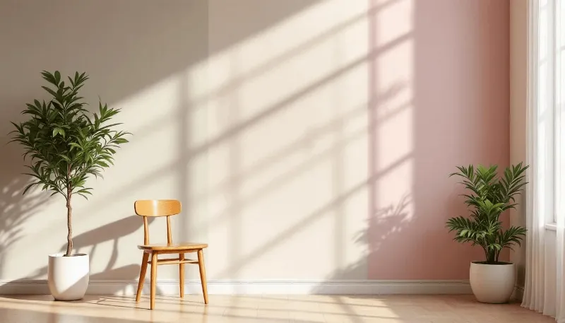 Un intérieur de salon ou chambre combinant peinture velours et satiné pour une ambiance raffinée