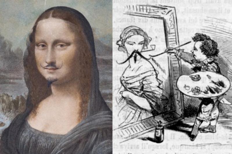 La Joconde à Moustache par Marcel Duchamp, chef-d'œuvre de la peinture moustache française et icône de la subversion artistique