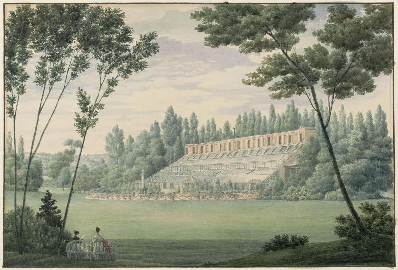 Vue extérieure majestueuse du Palais de Cristal de Joseph Paxton, un chef-d'œuvre de l'architecture du XIXe siècle