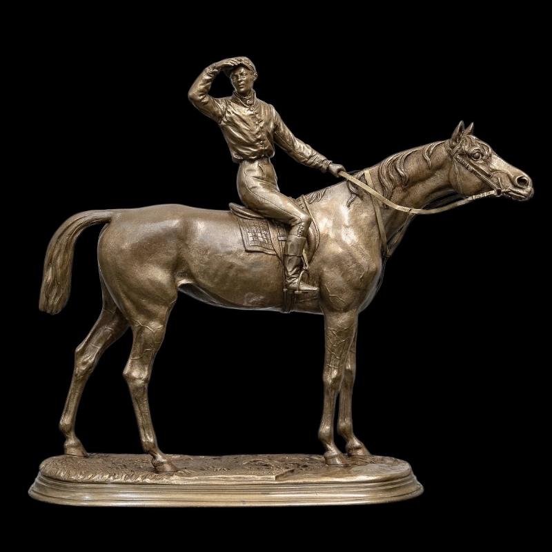 Jules Moigniez sculpteur animalier detail bronze cheval élégant