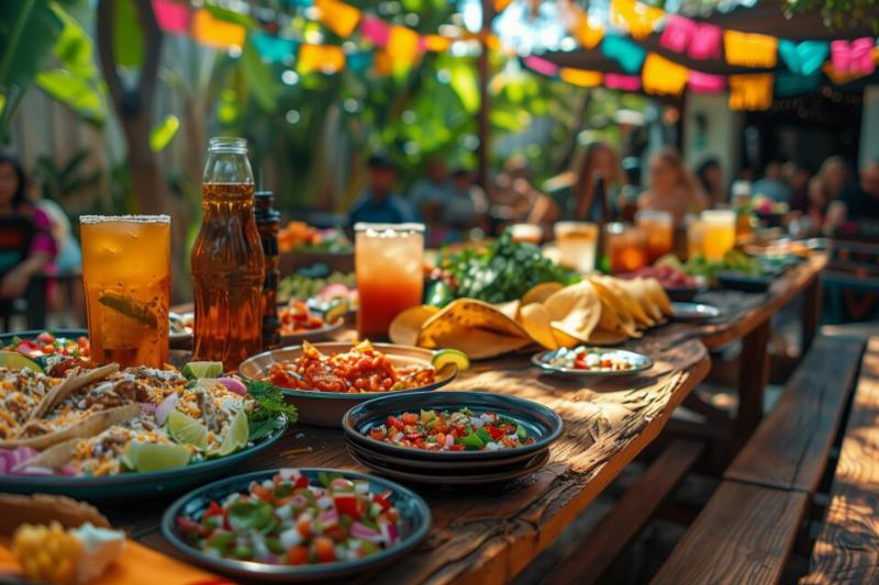 Une famille préparant un repas ensemble dans une cuisine chaleureuse, symbolisant la convivialité et la gastronomie du lard de vivre.