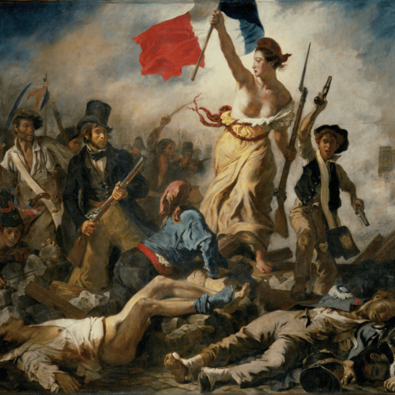 La Liberté guidant le peuple, un chef-d'œuvre du romantisme français du 19ème siècle, symbolisant la révolution artistique et politique