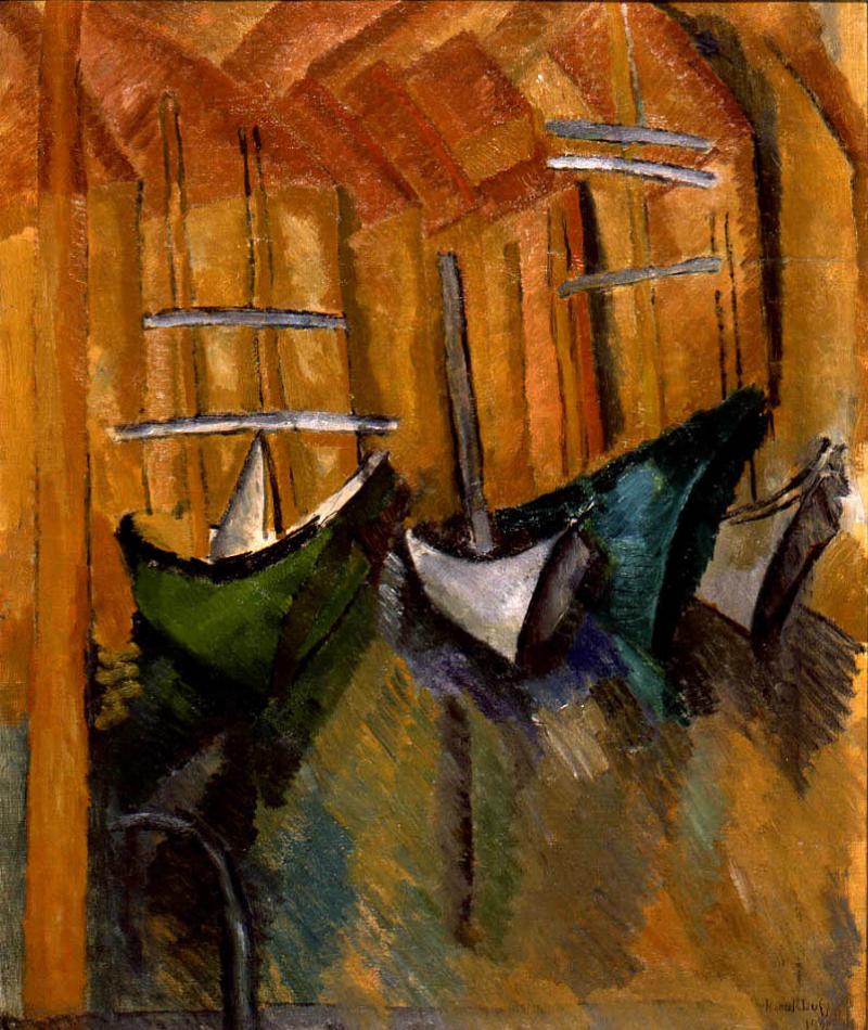 Livre sur la peinture contemporaine ouvert avec une scène de visite de musée en arrière-plan