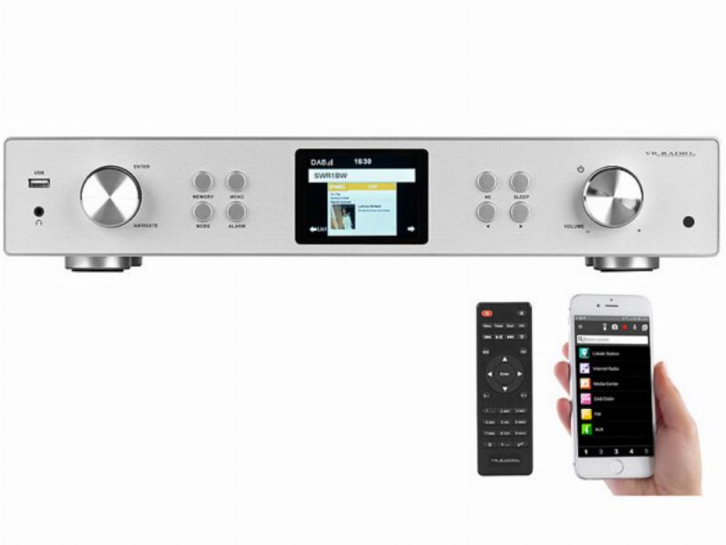 Une interface de radio numérique diffusant de la musique classique à Lyon sur un appareil moderne