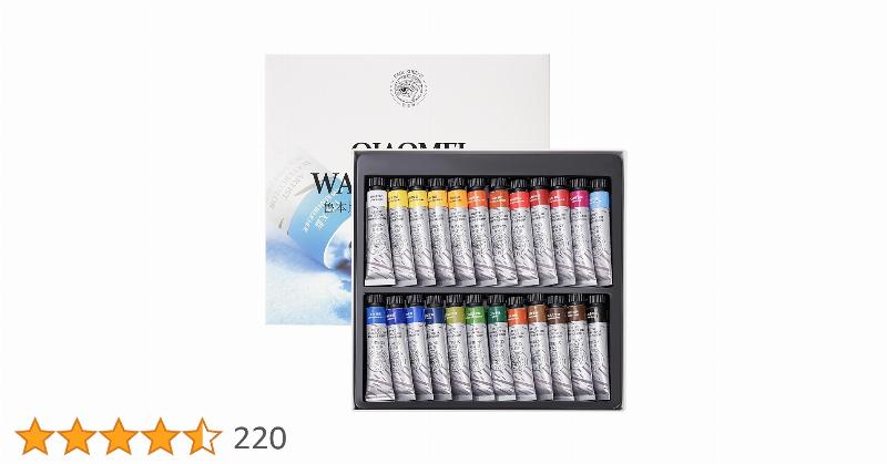 Matériel d'artiste français traditionnel avec palette de couleurs, pinceaux et tubes de teintes peinture vives