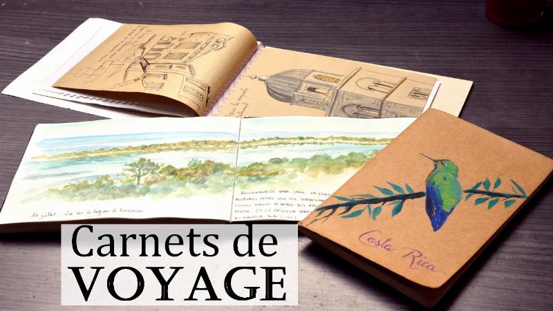 Matériel essentiel pour l'artiste en voyage, carnets de croquis et aquarelles légères