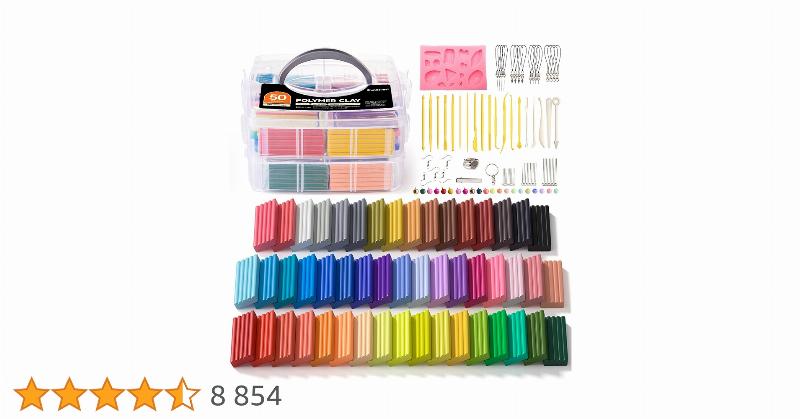 Matériel de sculpture pâte fimo pour débutant, outils basiques et pâtes de couleurs variées