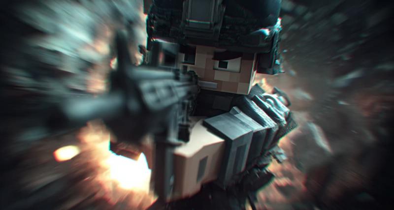 Paysage urbain moderne avec gratte-ciel et éclairage réaliste de nuit grâce à un texture pack d'architecture moderne et des shaders Minecraft.