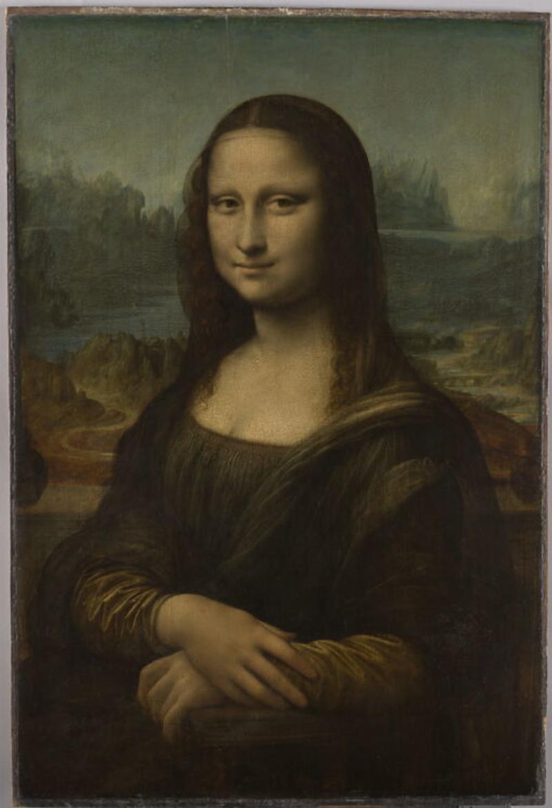 La Mona Lisa, l'une des oeuvres connues Louvre, avec son sourire emblématique dans sa salle