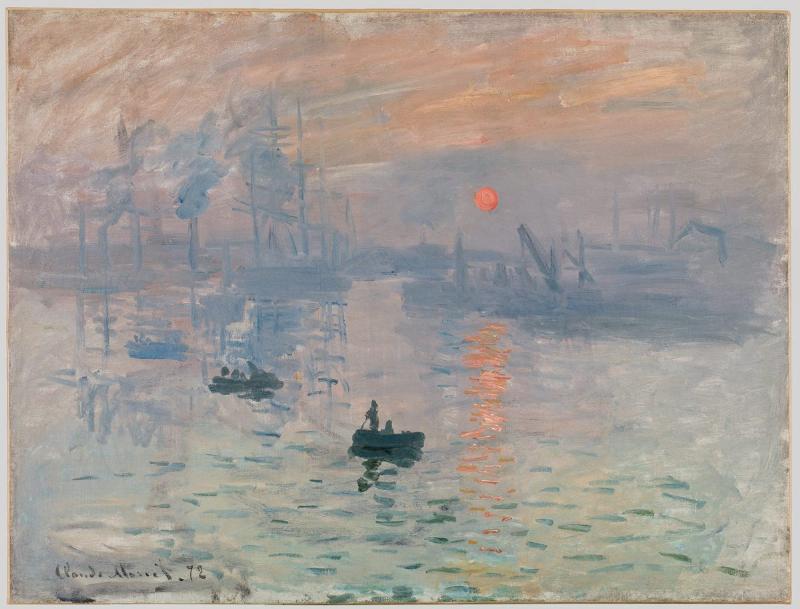 Impression, soleil levant de Claude Monet, tableau art moderne connu