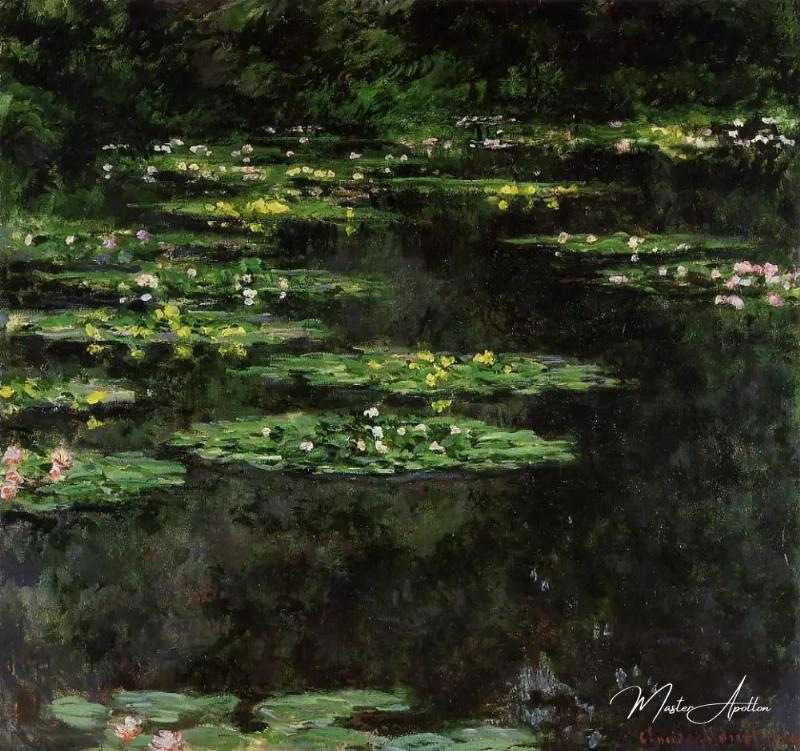 Monet Peinture : La série emblématique des nymphéas dans l'étang de Giverny, célébration de la nature et de la lumière