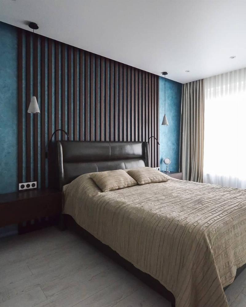 Mur d'un salon avec une subtile peinture nacrée