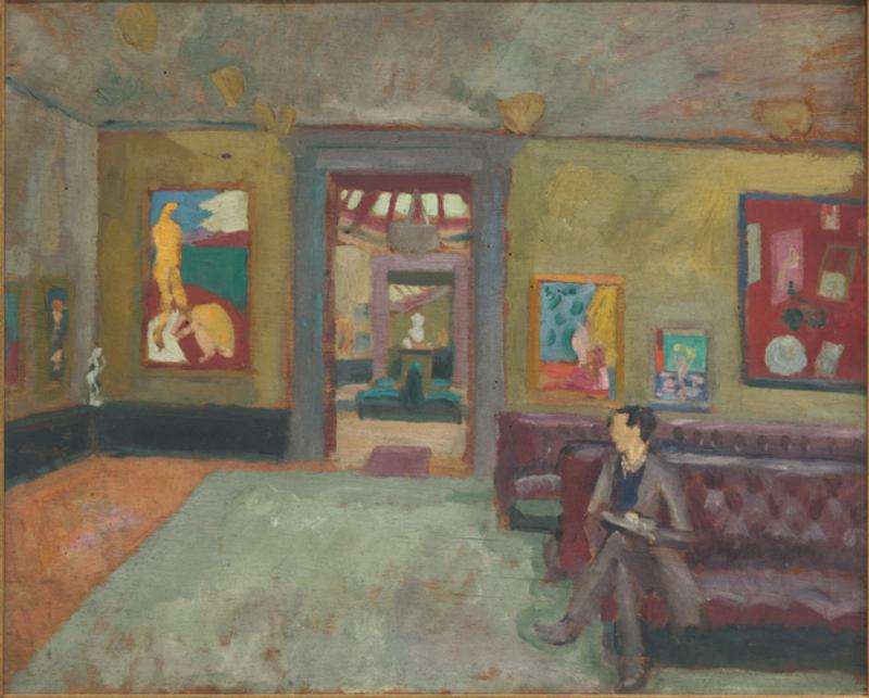 Intérieur du musée d'Orsay, salle d'exposition de peintures post-impressionnistes à Paris