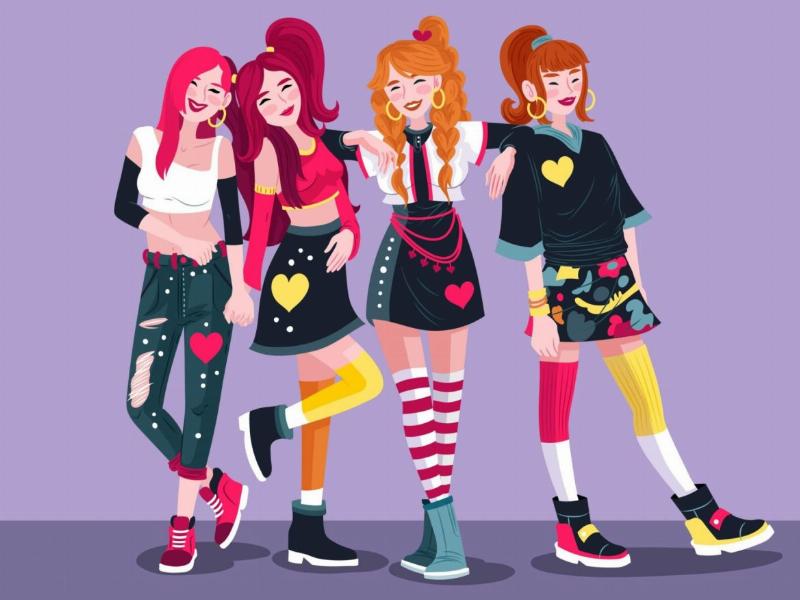 Jeunes musiciens français inspirés par l'énergie de la K-Pop BTS dans un studio moderne