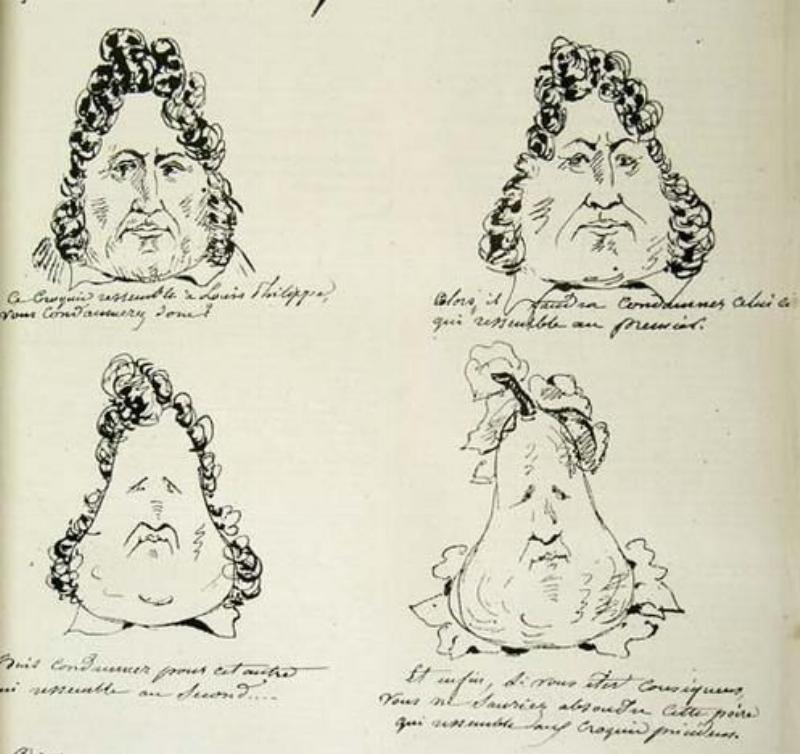 Caricature de Napoléon III, cible principale des Châtiments de Victor Hugo, dans un contexte de coup d'État.