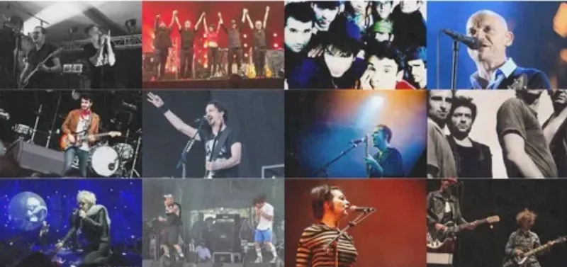 Noir Désir, groupe de rock alternatif français influent des années 90 sur scène