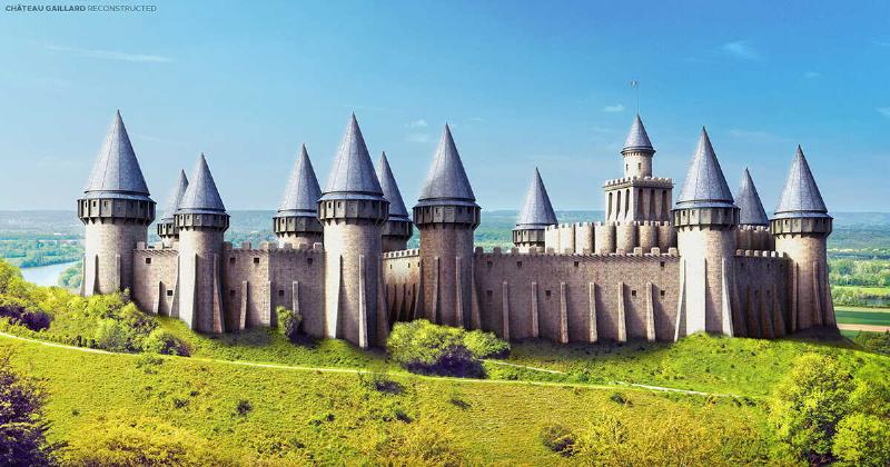 Reconstitution historique de Notre-Dame de Paris virtuellement, montrant des détails architecturaux et la vie médiévale