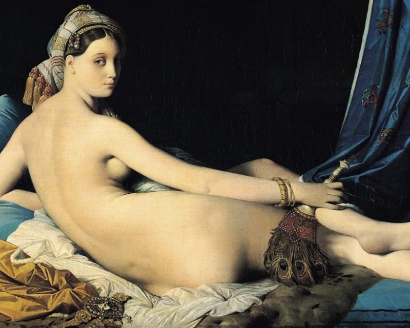 Une peinture classique française représentant un nu féminin idéalisé, incarnant la grâce et l'harmonie esthétique de l'époque