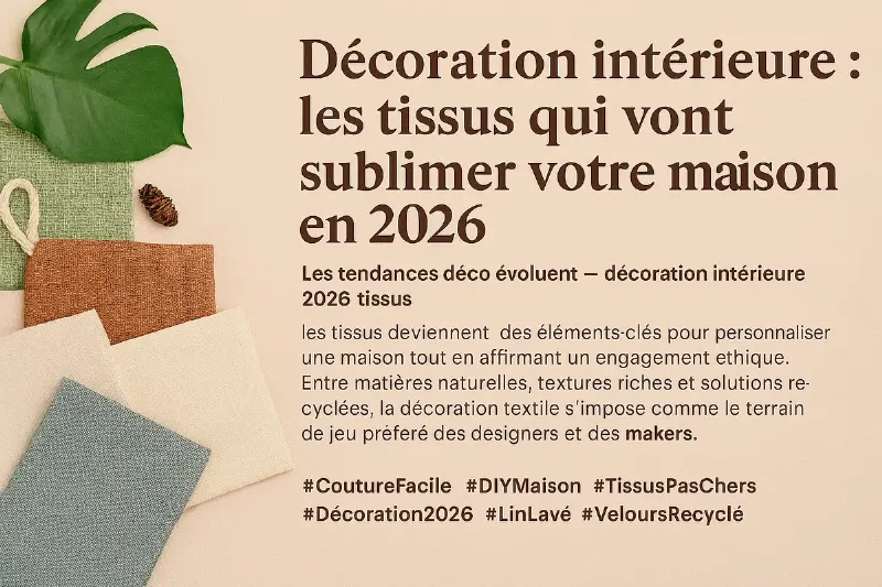 Nuancier de beiges avec échantillons de tissus en lin et laine, illustrant la richesse des textures.