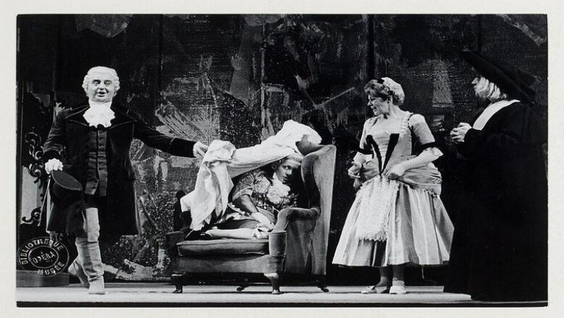 Une partition de musique classique avec des notes de joie et de légèreté, un symbole de la musique classique joyeuse.