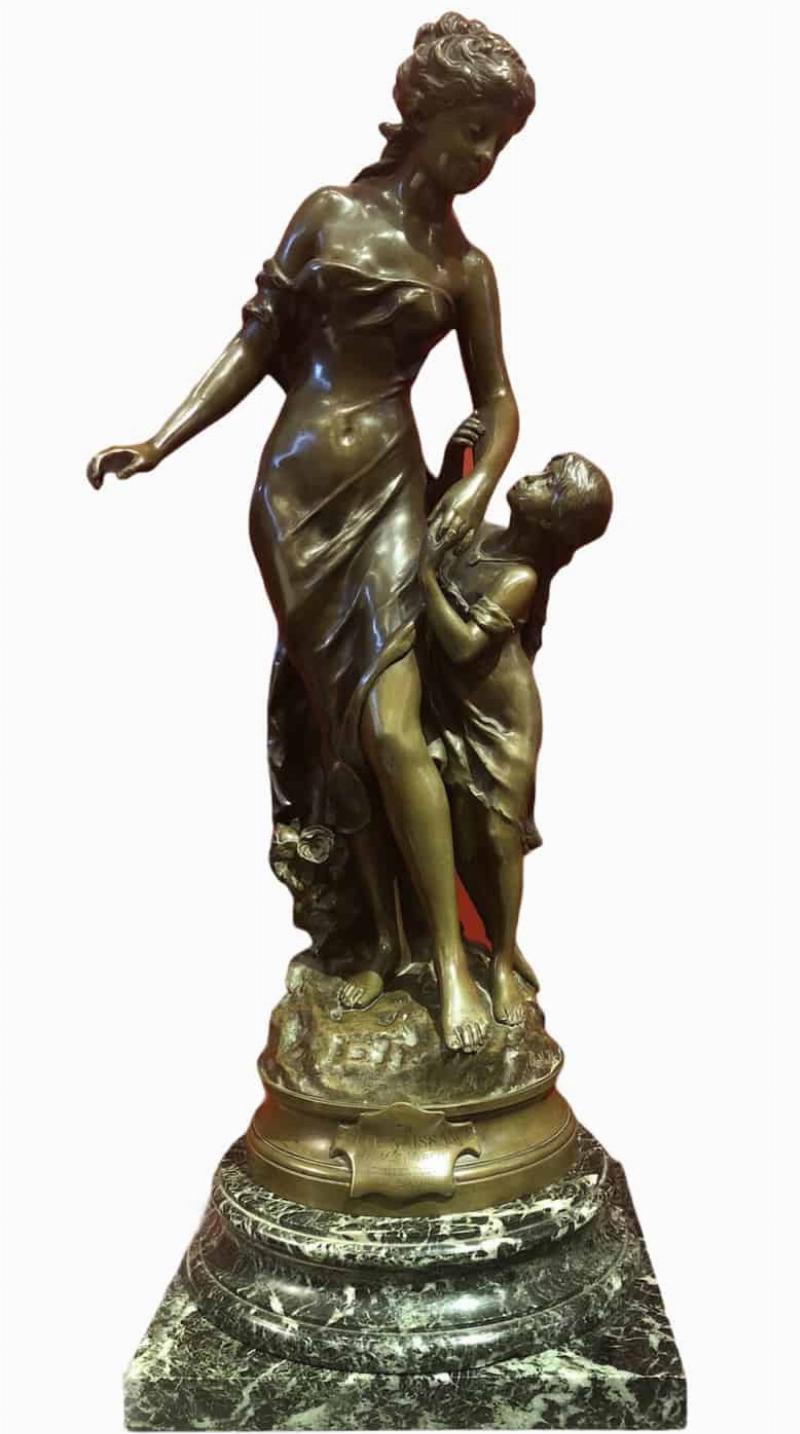 Patine Authentique sur Bronze Moreau du XIXe Siècle