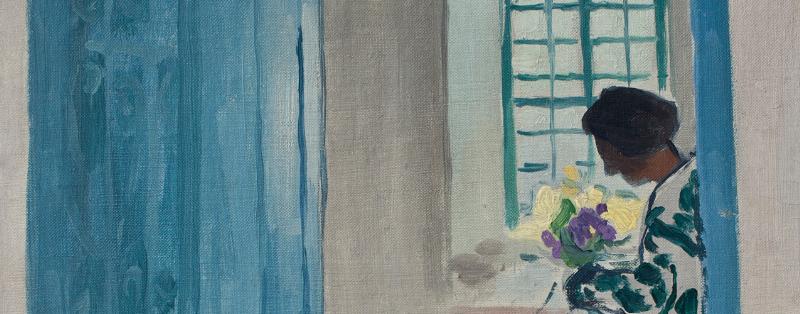 Tableau de paysages normands dans une collection d'art