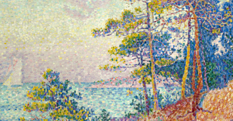 Scène post-impressionniste aux couleurs vibrantes et à la touche expressive d'un peintre